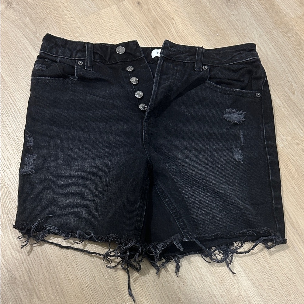 Dynamite Black Distressed Jean Shorts
